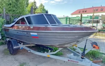 Стояночный тент на катер Тактика 480 с примеркой на стоянке